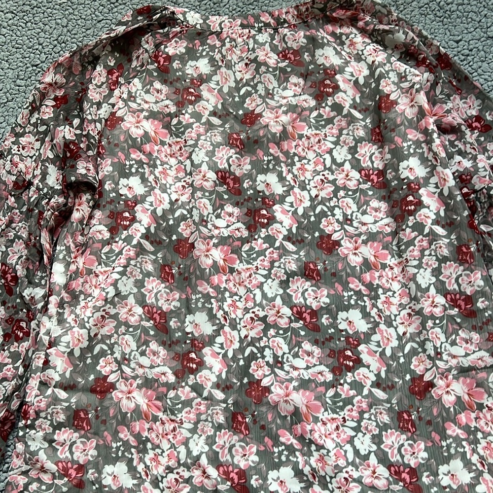 Womens Long Sleeve Boho Casual Floral Dressy Blouse Top - Picture 13 of 14